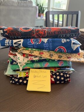 Stack of Holiday & Sports Patterned Cotton Fabric